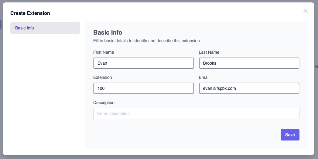 Create new extension
