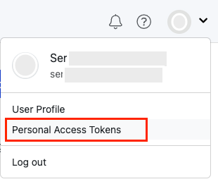 Personal Access Tokens Page