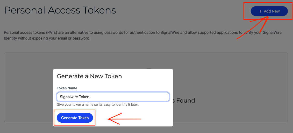 A Personal Access Token with the time it was created, when it was last used, and the ability to revoke it.